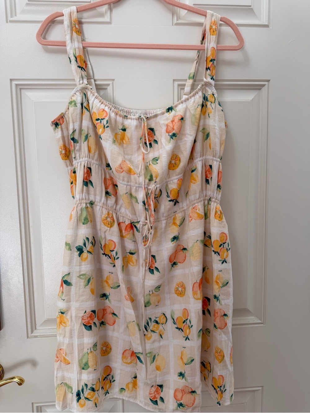 Abercrombie & Fitch White Floral Citrus Sundress